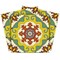 Homeroots 12" X 12" Green Yellow Fortuna Peel and Stick Removable Tiles 555913 - alternate 1