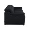 Homeroots 107" Black Italian Leather Reclining Metal USB Sofa 720277 - alternate 6
