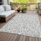 Homeroots 9' X 12' Silver And Ivory Geometric Washable Indoor Outdoor Area Rug 599314 - alternate 7