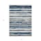 Homeroots 5' X 8' Denim Blue And Gray Striped Washable Indoor Outdoor Area Rug 605898 - alternate 7