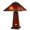 Homeroots 24" Burnt Orange Metal Two Light Table Lamp With Amber Square Shade 524747 - alternate 5
