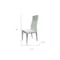 Homeroots Set of Four White and Silver Upholstered Faux Leather Dining Side Chairs, 4PK 553995 - alternate 3