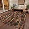 Homeroots 5' X 8' Coffee And Brown Striped Washable Indoor Outdoor Area Rug 608941 - alternate 4