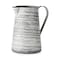 Homeroots 11" Gray and White Abstract Metal Jug Vase 392195 - alternate 1