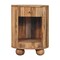Homeroots 23" Natural Solid Wood Oval Ribbed Texture One Drawer Nightstand 651616 - alternate 1