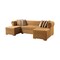 Homeroots Mustard Velvet U Shaped Three Piece Sofa and Chaise Sectional With Toss Pillows 643890 - alternate 8