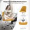 Yssoa Simple Deluxe Armless Office Desk Chair, Modern Cute Swivel Vanity Chair Comfy Home Office Chairs w 3A88HKCHAIROFFICEYLW01 - alternate 3