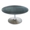Homeroots 60" Gray and Silver Marble and Aluminum Pedestal Base Round Top Dining Table 572221 - alternate 4
