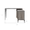 Homeroots 48" Gray and Black L Shape Writing Desk 491499 - alternate 3