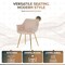 Leisuremod Markley Modern Leather Dining Arm Chair With Gold Legs in Taupe, 4PK ECG26TP4 - alternate 6