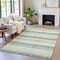 Homeroots 5' X 8' Pale Aqua And Lime Green Striped Washable Indoor Outdoor Area Rug 632240 - alternate 2
