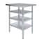 Amgood 30in D x 24in L Stainless Steel Table, Three Undershelves AMG WT-3024-3SH-Z - alternate 1