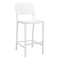 Homeroots 30" White Aluminum Outdoor Bar Height Chair 668810 - alternate 1