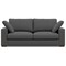 Homeroots 78" Gray Fabric Sofa With Brown Legs 640997 - alternate 1
