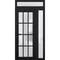 Vdomdoors Front Exterior Prehung FiberGlass Door Frosted Glass / Manux 8312 Matte Black / Sidelight and Trans MANUX8312EXD-BLK-W36+14 x H80+14-RH - alternate 2