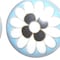 Homeroots Set of Eight Blue White And Black Floral Ceramic Drawer Pull Knobs, 8PK 321652 - alternate 1
