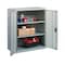 Hirsh Storage Cabinet, 42 in H, 36 in W, 18 in D, Recessed Twist, Keyed, Light Gray, 2 Shelves 22003 - alternate 8