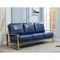 Leisuremod Jefferson Modern Design Leather Sofa with Gold Frame, Navy Blue JAG77NBU-L - alternate 5