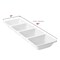 Smarty Had A Party 16" x 5" White 4-Section Rectangular Disposable Plastic Trays (24 Trays), 24PK 2664-CASE - alternate 7