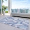 Homeroots 9' X 12' Denim Blue Geometric Washable Indoor Outdoor Area Rug 608062 - alternate 4