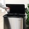 Elama 60L 2 Compartment Large 8 Gal Split Stainless Steel Step Trash Bin with Slow Close Mechanism EL-H31R-60L - alternate 4