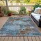 Homeroots 3' X 5' Brown And Blue Abstract Washable Indoor Outdoor Area Rug 630717 - alternate 2