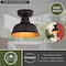 Vaxcel Cody Oil Rubbed Bronze and Light Gold Farmhouse Outdoor Flush Mount Ceiling Light T0770 - alternate 4