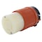 Ac Works Connector, NEMA L17-30R Female in Orange, 30A 600V 3-Phase Locking, Industrial Grade ASL1730R - alternate 1