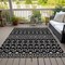 Homeroots 8' X 10' Black Ivory And Blue Geometric Washable Indoor Outdoor Area Rug 612175 - alternate 4