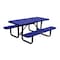 Leisure Craft 6' Standard Picnic Table, Perforated Metal, Portable, Navy T6XPP-PERF-NAVY - alternate 1