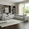 Homeroots Light Gray Italian Leather Power Reclining U Shaped Seven Piece Corner Sectional With Console 476595 - alternate 6