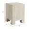 Homeroots 20" Beige Faux Stone Square End Table 556510 - alternate 4