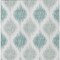 Homeroots 10' X 14' Aqua Teal Blue And Ivory Ikat Washable Indoor Outdoor Area Rug 589073 - alternate 3