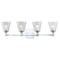 Jonathan Y Marion 28.5" 4-Light Hurricane Metal/Seeded Glass LED Vanity Light, Chrome JYL7435A - alternate 5