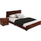 Homeroots Two Piece Brown Solid and Manufactured Wood Bedroom Set 569382 - alternate 1