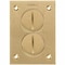 Hubbell Wiring Device-Kellems Box Cover, Floor Box Type, 1 Gang, Brass S3625 - alternate 1