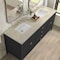 James Martin Vanities Myrrin 72" Vanity, Carbon Oak, w/ 3 CM Tajnar Eclos Top 485-V72-CBO-3TJR - alternate 9