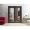 Sartodoors Sliding Double Pocket Door Clear Glass, Lucia 2266 Matte Black and Aluminum Strips, Kit Trims Rail LUCIA2266DP-BLK-60 x 96 (2* 30x96) - alternate 4