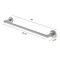 Gliderite Hardware Alpine Collection 18 in. Towel Bar Satin Nickel Bathroom Hardware 9018-RD-SN-1 - alternate 2