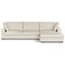 Homeroots 122" Cream Fabric Sofa With Brown Legs 641044 - alternate 1