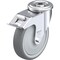 Blickle Kingpin Swivel Caster, TPR, 5", Brake LER-TPA 127KF-FI - alternate 1
