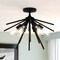 Vaxcel Estelle 6-Light 24 in W Matte Black Mid-Century Modern Sputnik Semi Flush Ceiling Fixture C0273R - alternate 5