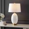 Jonathan Y Reese 26.5" 1-Outlet Contemporary Style Iron/Glass LED Table Lamp w/USB Charging Port, White/Brass Go JYL4053A - alternate 4
