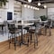 Flash Furniture HERCULES Black Ladder Back Swivel Metal Barstool - Mocha Vinyl Seat XU-6F8B-LADSWVL-MCHV-GG - alternate 4