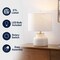 Jonathan Y Malone 20" Modern Transitional Ribbed Tapered Ginger Jar Resin/Metal LED Table Lamp, Cream JYL5517C - alternate 6