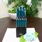 Oster Lindbergh 14 Piece Stainless Steel Cutlery Set in Teal with Wooden Block 81007.14 - alternate 3