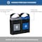 Commercial Zone Products Avante Series Dual Stream Black Trash/Recycling 30 Gallon Shallow Containers w/ Canopy 787208MSA - alternate 3