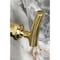 Kingston Brass One-Handle Single-Hole Bathroom Faucet with Push Pop-Up Drain, Brushed Brass KS3547TKL - alternate 3