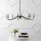 Jonathan Y Wicklow 40" 8-Light Bohemian Farmhouse Iron LED Chandelier, Brass Gold/Black JYL7914B - alternate 4