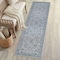 Jonathan Y Subtlety Medallion All-Over Floral Border Non-Slip Machine-Washable Blue/Ivory 2ft x 8ft Runner Rug WSH504G-28 - alternate 1